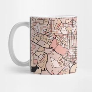 Raleigh Map Pattern in Soft Pink Pastels Mug